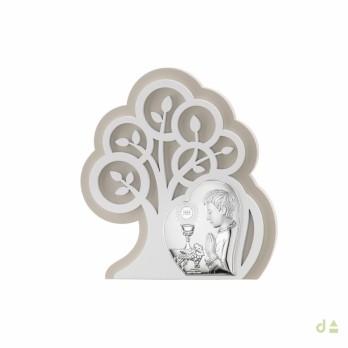 Quadro Dhome Comunhão - Menino  BILAMINADO DE PRATA