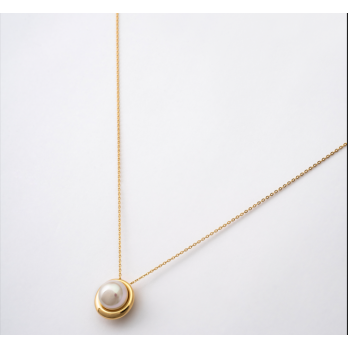 COLAR  MAJORICA MARGOT PRATA DOURADA