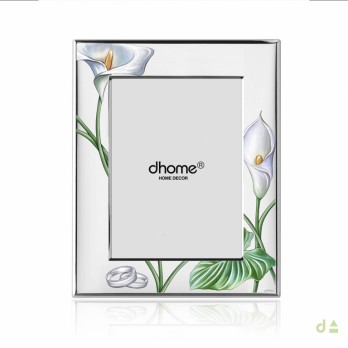 Moldura Dhome Casamento com Flores PVD PRATEADO