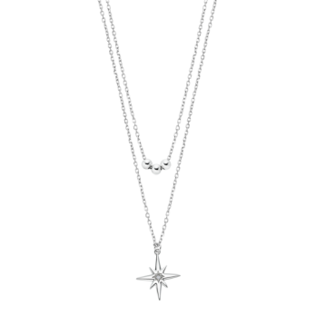 COLAR ESTRELA DUPLO LOTUS SILVER