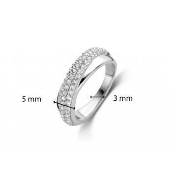 Anel Mulher Ti Sento Milano - 12281ZI , Prata 925