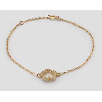 Pulseira Flor em Ouro 9k