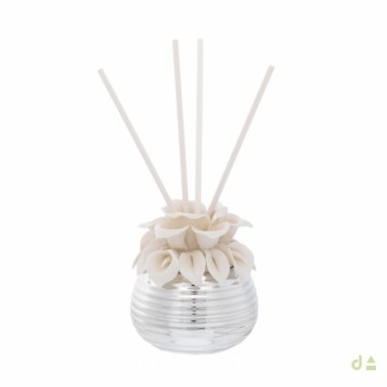 Bibelot Dhome - Perfumador Flor BILAMINADO DE PRATA