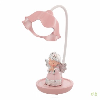 Luz de Presença Anjo Rosa  PVD PRATEADO