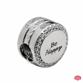 CONTA PRATA SMW Personalizada " Be Happy"