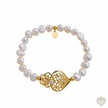 Pulseira Filigrana - Felicidade PRATA DOURADA
