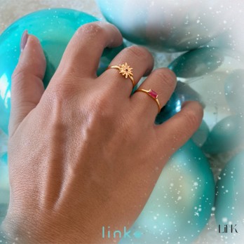 Anel Link Blogger Style - Starlight  Prata Dourada