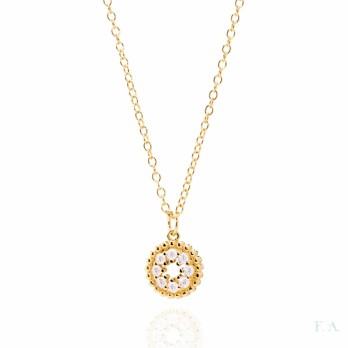 Colar FA com Zircónias PRATA DOURADA