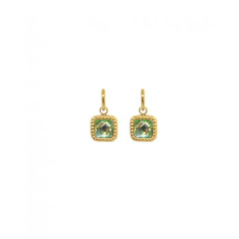 Brincos com pedra verde My Way  Anjewels