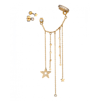 Brincos  Anjewels Beautiful Dour.Crist. Corr.Estr.