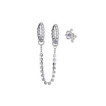 Brincos Anjewels  Beautiful Prat. Arg. e Corrente