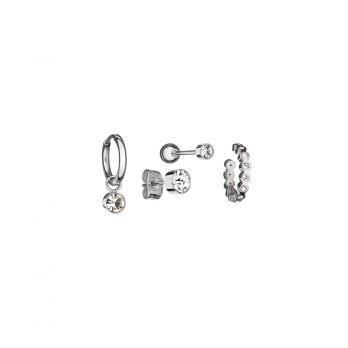 Brincos Anjewels Beautiful Mix 4 Prateados