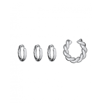 Brincos Anjewels  Beautiful Prateados Argolas