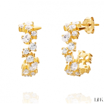 Brincos Link  PRATA DOURADA