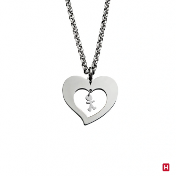 Colar Hassu Coração - Boy