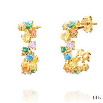 Brincos Link  PRATA DOURADA