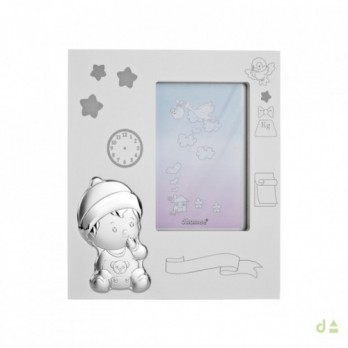 Moldura Dhome XXL Nascimento Bebé  BILAMINADO PRATA