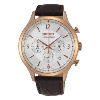 RELOGIO SEIKO Neo Classic Quartzo Crono IP Rose Gold