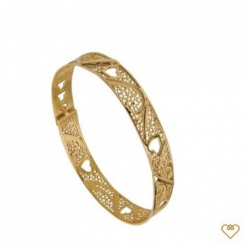 Bangle  Filigrana Saudade - Amor  PRATA DOURADA
