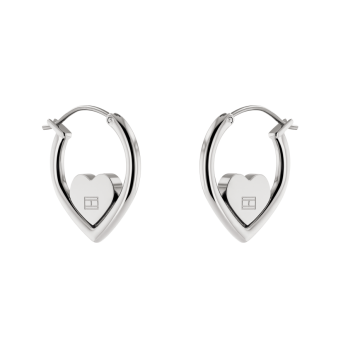 BRINCOS TOMMY HILFIGER HEARTS PRATEADO
