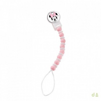 Porta + Corrente Chupeta Minnie PVD PRATEADO
