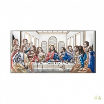 Quadro Dhome Última Ceia  Pvd Prateado