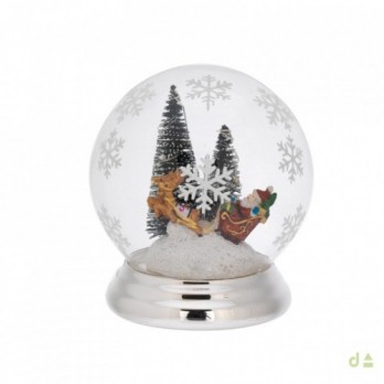 PRESEPIO GLOBO COM LED PVD PRATEADO