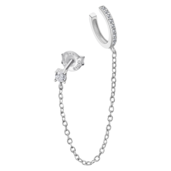 EARCUFF  Prata Lotus Silver
