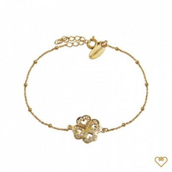 Pulseira Trevo da Minha Sorte  PRATA DOURADA