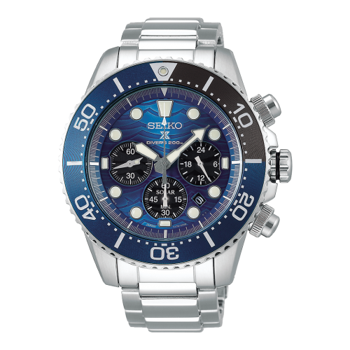 Relógio SEIKO Prospex SaveTheOcean Tubarão Crono Solar