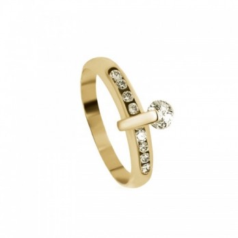 Anel Noivado Passion Gold 9k
