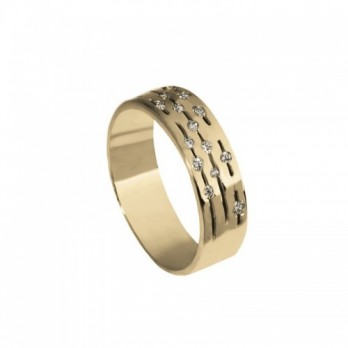 Aliança Casamento Passion Gold 9k