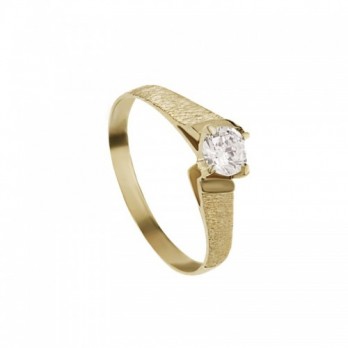 Anel Noivado Passion Gold 9k