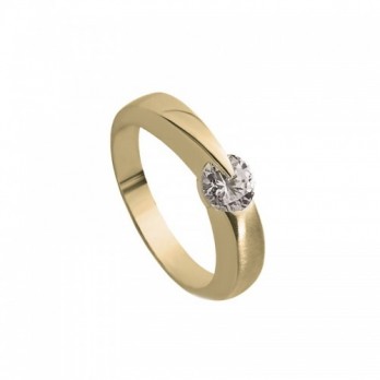 Anel Noivado Passion Gold 9k