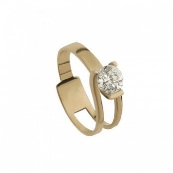 Anel Noivado Passion Gold 9k