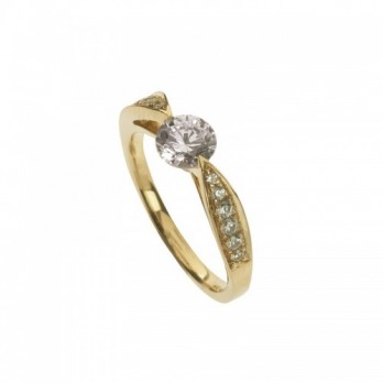 Anel Noivado Passion Gold 9k