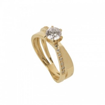 Anel Noivado Passion Gold 9k