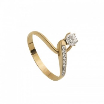 Anel Noivado Passion Gold 9k