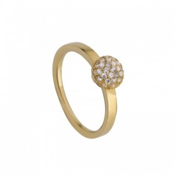 Anel Noivado Passion Gold 9k