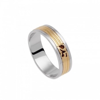 Aliança Bodas Prata Passion Gold 9k