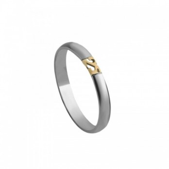 Aliança Bodas Prata Passion Gold 9k