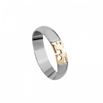 Aliança Bodas Prata Passion Gold 9k