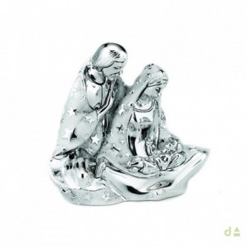 Presépio Sagrada Família BILAMINADO PRATA