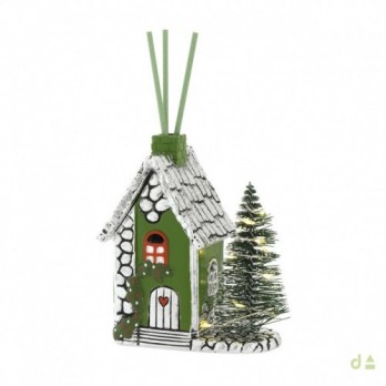 MINI CASINHA DE NATAL PERFUMADOR COM ÁRVORE DE LED  PVD PRAT