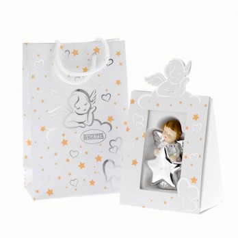 Bibelot Dhome Anjo Coração -  BILAMINADO